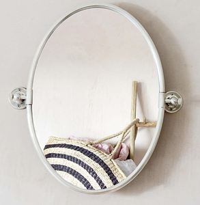 Otto Antique Silver Oval Tilting Mirror