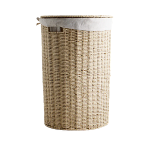 FABRIC-LINED LAUNDRY BASKET