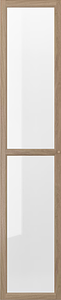 OXBERG glass door, oak effect, 40x192 cm - IKEA