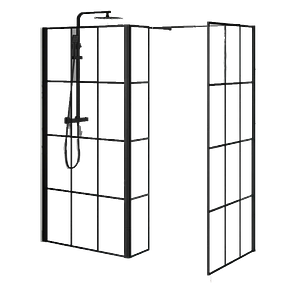 Wetroom Screen Panel Matrix Glass 800mm x 1900mm High