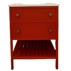 The Italian 2 drawer (reeded) Vanity Unit