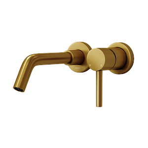 Luxe Wall Mounted Basin Mixer Tap Brushed Gold
