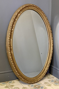 Antique Oval Gilt Framed Mirror