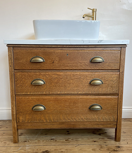 Antique Vintage Bathroom Washstand Basin Unit