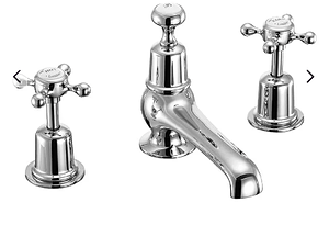 Chrome 3 Tap Hole Basin Mixer with Pop Up
